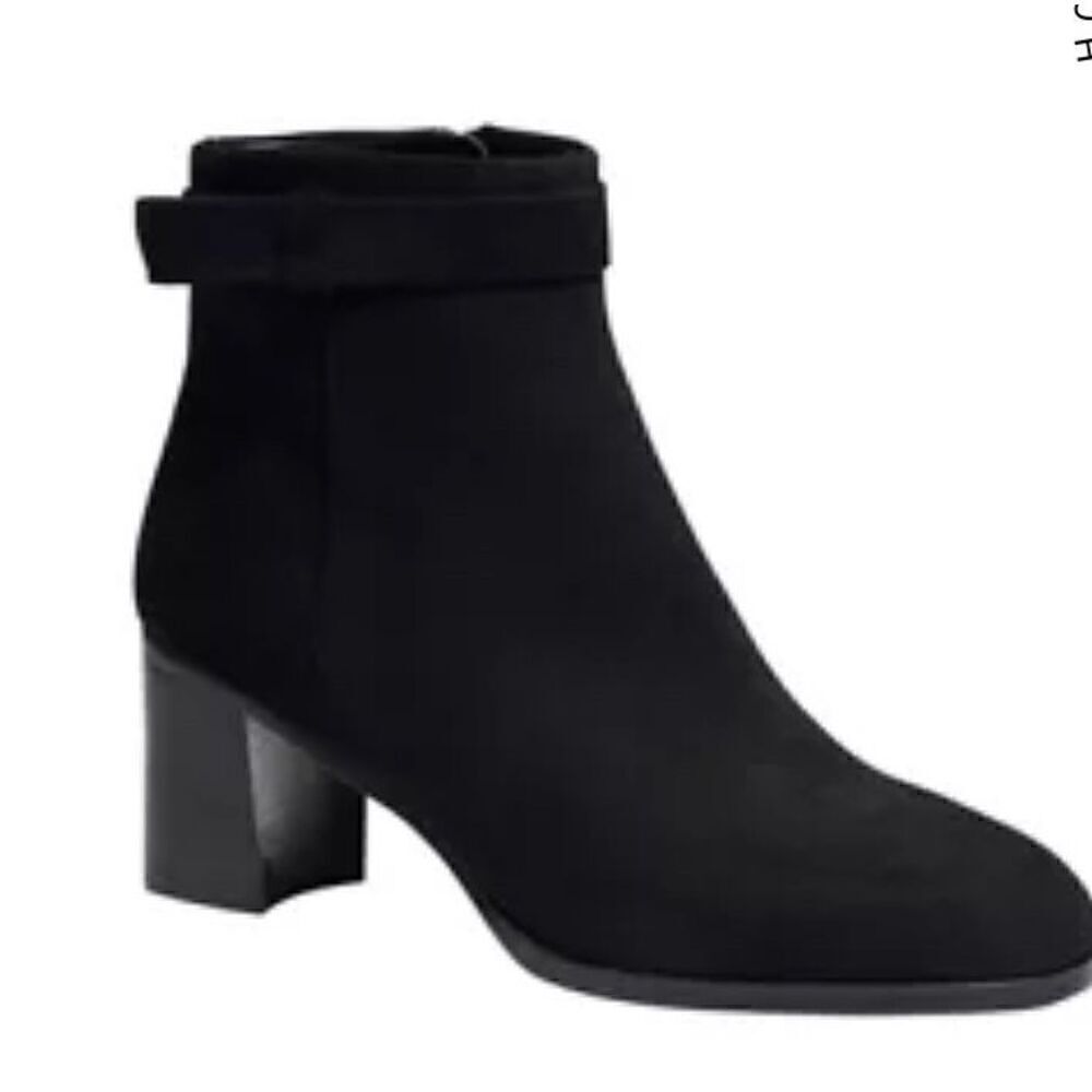 Kate Spade Knott Mid Boots in Black Suede NWOB Size 10 1/2